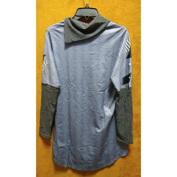 Grey light Sweater Tunic Blouse size Small - Picture 6 of 7